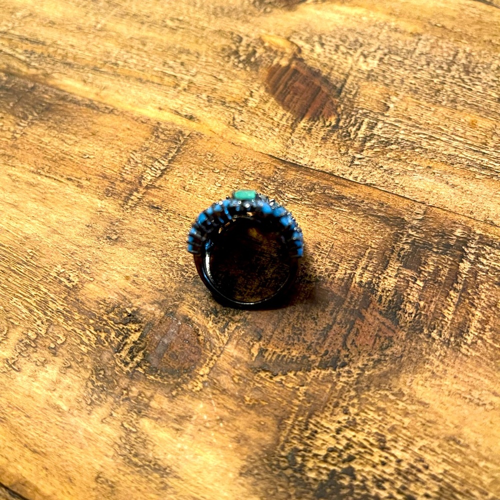 Blue And Green Stone Statement Ring - image 4